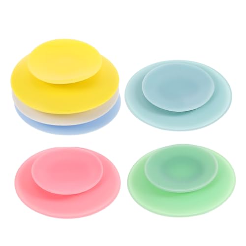 Beaupretty 6個シリコン 吸盤パッド 両面滑り止めベビー 高齢者 患者用食器固定パッド 耐久性 多用途 簡単メンテナンス 皿やボウルをしっかり固定 対策に
