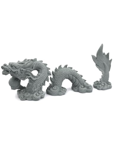 Estatua dragón chino feng shui decoración hogar oficina miniatura 1