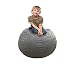 Bean Bag Covers Only Grey Silver 40" Stuffed Animal Storage Premium Velvet Extreme Soft Perfect Storage Solution for Pillows/Toys/Blankets /100 Stuffed Toys