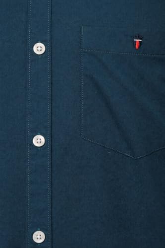 Image of Louis Philippe Men's Cotton Slim Fit Over Dyed Color Depth Comfortable and Durable Soft Handfeel Full Sleeve Solid Casual Shirt