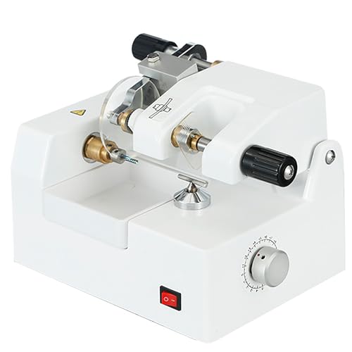 oiakus Optical Lens Cutting Machin, Lens Molding Machine, Glasses Processing Equipment with Rough-Grinding Function, Cutting Size Can Be Fine-Tuned, for Optical Shop, Optometry Training Centers