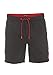 Produktbild riverso Herren Badehose Badeshort RIVDavid Kurze Hose Sommer Sport Shorts Tunnelzug 100% Polyester Schwarz M, Größe:M, Farbe:Black Red (24001)