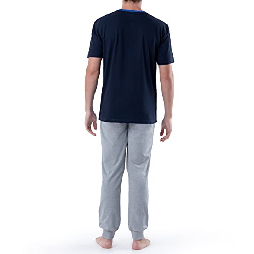 IZOD Men's Short Sleeve Sueded Colorblock Tee and Jogger Pant Sleep Set2