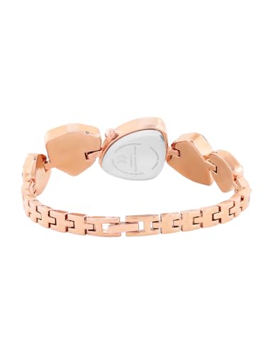 Image of French Connection Asymra Sunray Rose Gold Dial with Crystal Bracelet Analog Watch for Women - FCN0205RGM