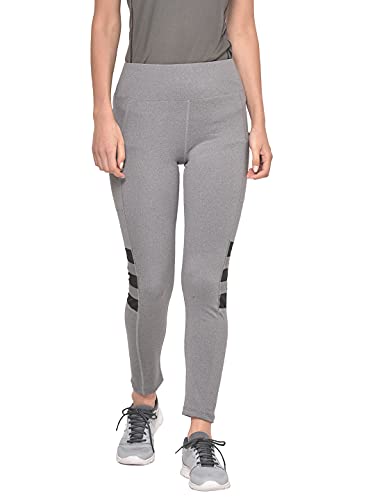 Image of CHKOKKO Women's High Rise Regular Fit Polyester Blend Sports Leggings (JSSTIGHT)