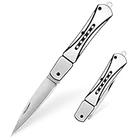 Klappmesser Taschenmesser, Klein Messer mit Schlüsselring ist, Mini Scharf Klappmesser, EDC Messer für Outdoor Camping