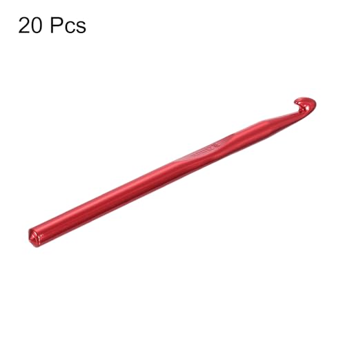 Agujas de tejer de aluminio de 8 mm rojas talla L de sourcing map para labores 3