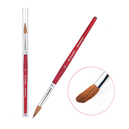100% Kolinsky Acrylic Nail Brush for acrylic application nail brushes for nail art 8 10 12（12#）