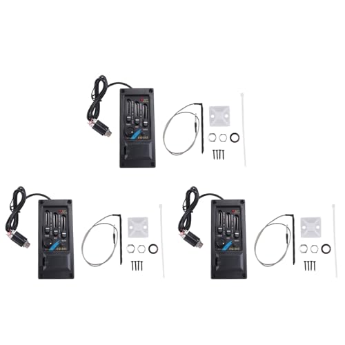 Bloepum 3X EQ-505 Guitarra SillíN 3 Bandas EQ Ecualizador de Preamplificador de Guitarra AcúStica...
