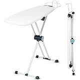 Dazzl 360° Dual-Sided Iron Board - Torso-Shaped Ironing Board Full Size with 8-Level Adjustable Height, Detachable Iron Holder, Garment Clips - HDPE Heat-Resistant Surface
