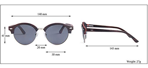 Wood Polarized Sunglasses for Men and Women - Bamboo and Wooden Sunglasses - UV Protected (Jax)4