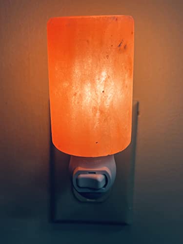 Image of Himalayan Salt Night Light, Plug in Hand Carved Crystal Night Light Best Living Room, Bathroom, Hallway Light (5inches, 1 lbs.) Unique Gift Ideas