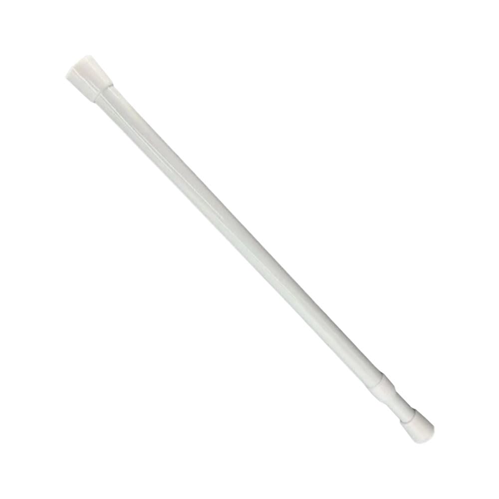 No Drill Extendable Curtain Poles Adjustable Tension Rod Shower Rail Curtain Pole White for DIY Projects Kitchen Bathroom Bookshelf Wardrobe Cupboard Window (50cm-90cm/19.69in-35.43in)