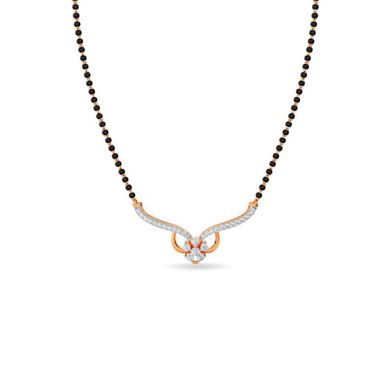 Image of KISNA JEWELS 14KT|18KT BIS Hallmark Pure Gold and Diamond Mangalsutra For Women