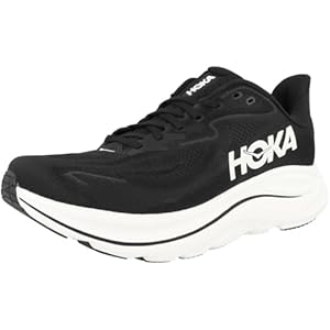 HOKA ONE ONE Men's Clifton 10 Sneaker, Black White, 7 US