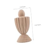 TOYZFRIENDY Unfinished Wood Finials Decorative Bed Post Finials Replacement for DIY Staircases Fence Post Wood Curtain Rod Elegant French Style Home Decor