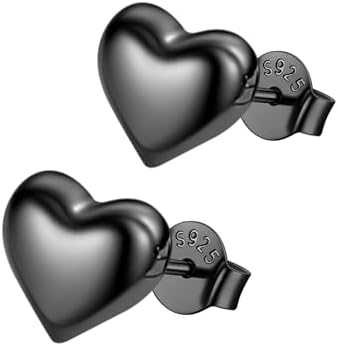 14K Gold Plated Heart Studs 925 Sterling Silver Posts Backs Gold ...