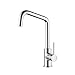 Solid Brass Chrome Kitchen Faucet, Single Hole Bar Faucet for Kitchen Sink, Two Pre-Assembled EPDM Waterlines Included (Chrome)