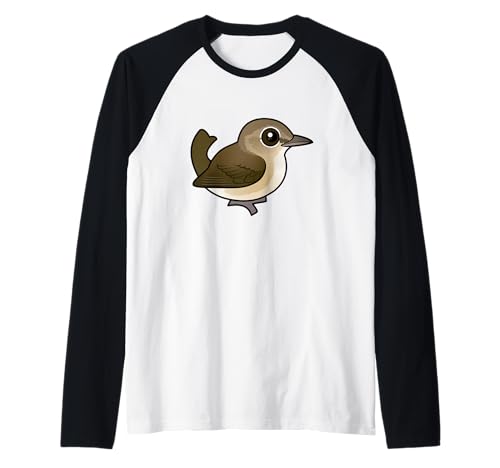 Garden Warbler Bird Raglan Baseball Tee