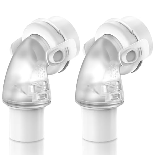 2 Packs Replacement Swivel Elbow Connector for Airfit F20 F30 FSA HSA Eligible QuiteAir Elbow Quick-Release Great-Value CPAP Supplies by Medihealer