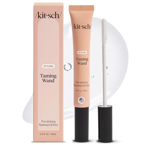 Kitsch Fly Away Stick for Hair - Taming Wand with Biotin, Aloe & Vitamin E - Clear Serum-Like Gel Hair Mascara for Flyaways & Baby Hairs - Lightweight Hair & Multi-Use Hair Stick - 18ml