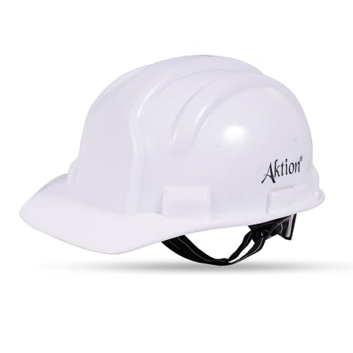 Image of Aktion AK H02 WHT Safety Helmets Rachet Type, Color: White, Pack of 2, IS 2925:1984