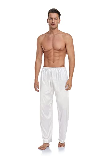 Wantschun Mens Satin Silk Sleepwear Pyjamas Pants Nightwear Loungewear Pajama Bottoms Trousers XS-XXXL3