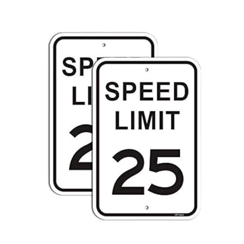 JW Signs 2-Pack Speed Limit 25 Sign