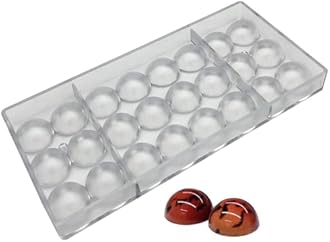Goldbaking Semi-Sphere Chocolate Mold PC Polycarbonate Hemisphere Chocolate Mold (s 1.2")