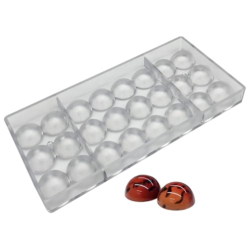 Goldbaking Halbkugel-Schokoladenform, Polycarbonat, Halbkugel-Schokoladenform, 3 cm