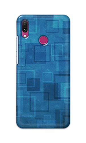 Image of Printed Hard Back Cover Case for Huawei Y9 2019 Back Cover (Plain Azure Blue) -1302