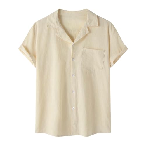 Cardigan d'été homme en coton et lin fluide à manches courtes