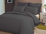 HR Luxury Linen Housse de couette avec fermeture éclair - 1 housse de couette surdimensionnée pour lit super king size (304,8 x 248,9 cm) avec attaches de coin, 100 % coton 400 fils au pouce carré