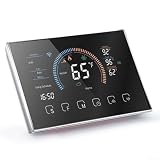 Termostato inteligente de bomba de calor WiFi, pantalla táctil a todo color de 4.3 pulgadas, controlador de temperatura digital programable con aplicación/control de voz para Alexa/For, refrigeración