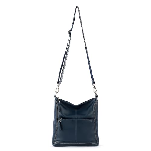 Image of The Sak Lucia Leather Crossbody Purse - Premium Leather Women's Handbag for Everyday & Travel - Cross Body Bag With Zipper