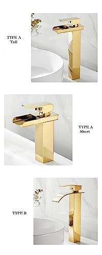 Robinet cascade salle de bain or pour rénover votre meuble de vanité - 7