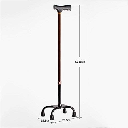 Stampelle telescopiche antiscivolo Deambulatori Stampelle in alluminio Bastone da passeggio a quattro zampe per uomo anziano Lampada antiscivolo retrattile Walker Bastone da passeggio con ospedale (