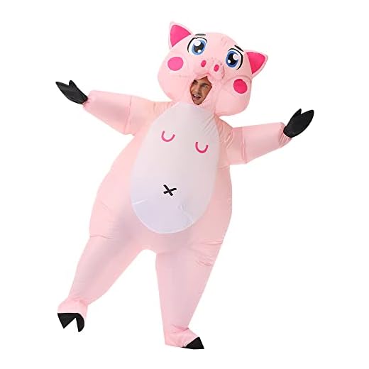 JASHKE Disfraz Hinchable Adulto Disfraz inflable de cerdo Disfraz para Adulto