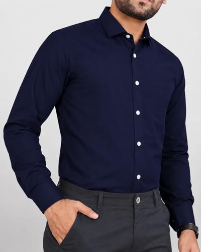 Image of CB-COLEBROOK Men's Casual, Regular Fit, Solid Colour, Lightweight, Button Down, Casual Wear, Shirt with Pocket. Suitable for Office & Casual Use