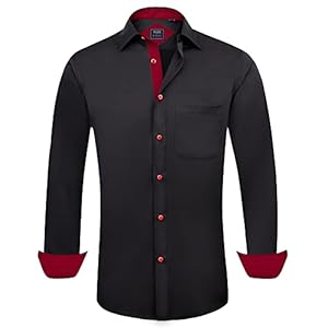 Alimens & Gentle Mens Long Sleeve Dress Shirts Wrinkle Free Casual Button Down Shirts