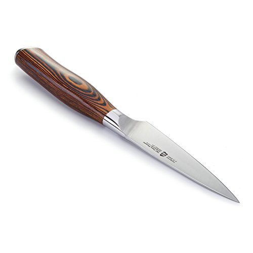 TUO Paring Knife - Peeling Knife - High Carbon German Stainless Steel - Rust Resistant Kitchen Cutlery - Luxurious Gift Box Included - 4 inch - Fiery Phoenix Series