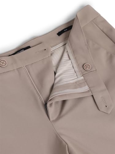 Image of Jack & Jones Men Solid Slim Fit Mid Rise Stretchable Pants