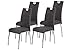 Apollo Susi II Chaise de Salle Manger, Microfibres, Anthracite, Lot de 4