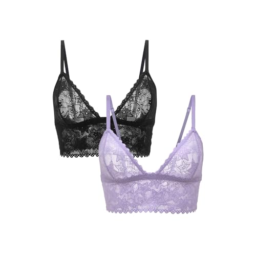 Star Lace Longline Triangle Bralette