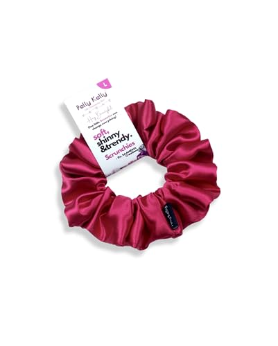 Image of Satin Scrunchies Hair Bands for Women | No-Damage Elastic Hair Ties for Ponytails & Buns | Fluffy & Stylish Rubber Bands | Large Size | Pack of 5