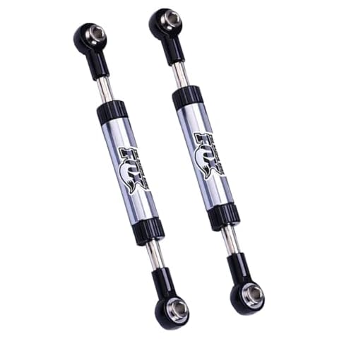 2Pcs RC Servo Linkage Steering Link Rod Metal Adjustable for WPL C14 Traxxas TRX4 Axial SCX10 RC4WD D90 Gen8 1/10 RC Crawler Car Cover