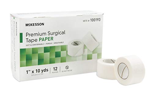 McKesson - Medical Tape McKesson Skin Friendly Paper 1 Inch X 10 Yard White NonSterile - 12/Box - McK