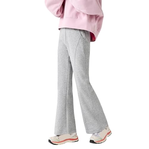 Jogging évasé fille en tissu extensible et doux pour l'école