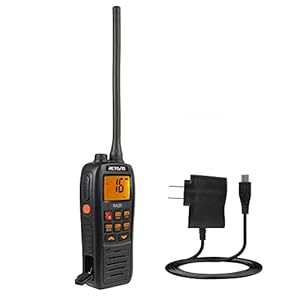 Retevis RA26 Marine Two-Way Radios,Handheld Floating Marine Radio,IPX7 Submersible,Backlit LCD Display, NOAA Weather…