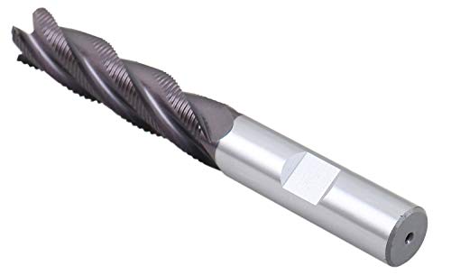Accusize Industrial Tools 1/2'' Fine Tooth M42 8% Cobalt Tialn Roughing End Mill, 1/2'' Shk Dia, 2'' Flute Length, 4'' Oal, 4 Flute, 1104-0120 #TOP7